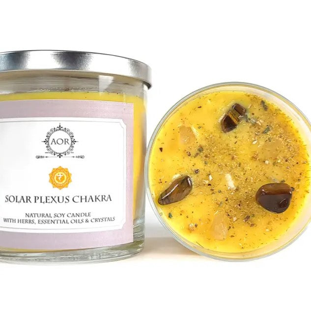 004 - Natural Soy Solar Plexus Chakra Candle by AOR