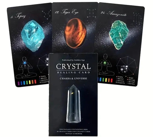 005 - Crystal Healing 59 Cards Deck | Chakra & Universe