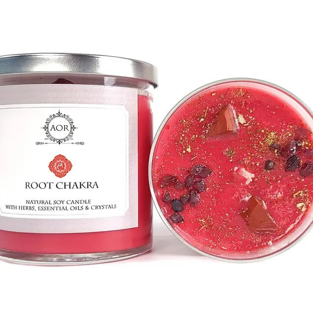 004 - Natural Soy Root Chakra Candle by AOR