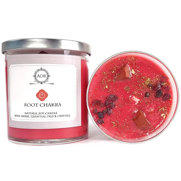 004 - Natural Soy Root Chakra Candle by AOR