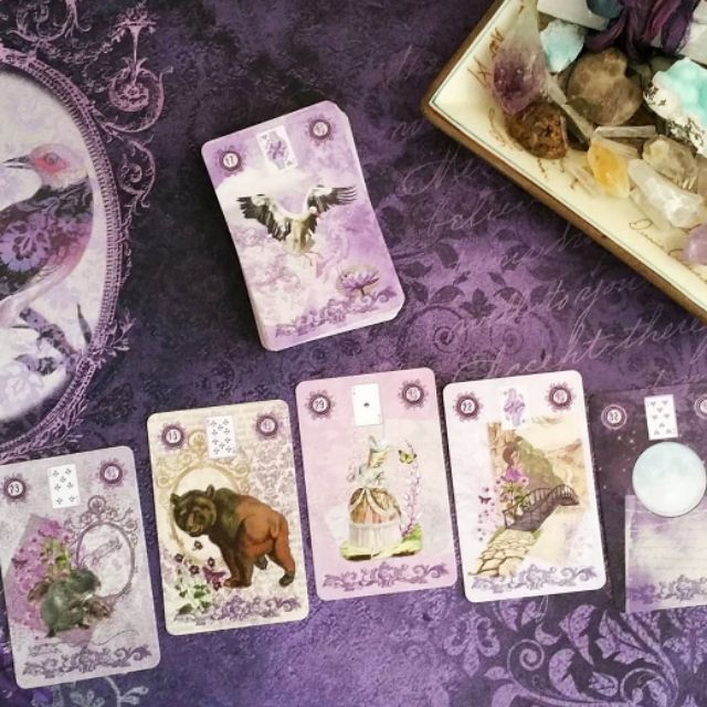 005 - Lavender Lenormand Oracle 42 Cards Deck