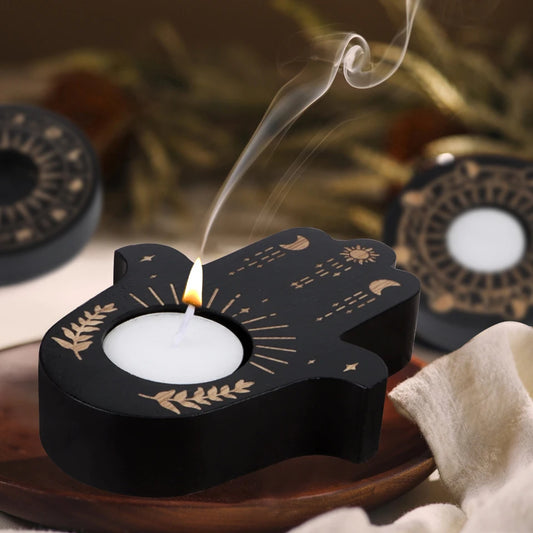 044 - Wooden Intentions Tea Light Candleholder