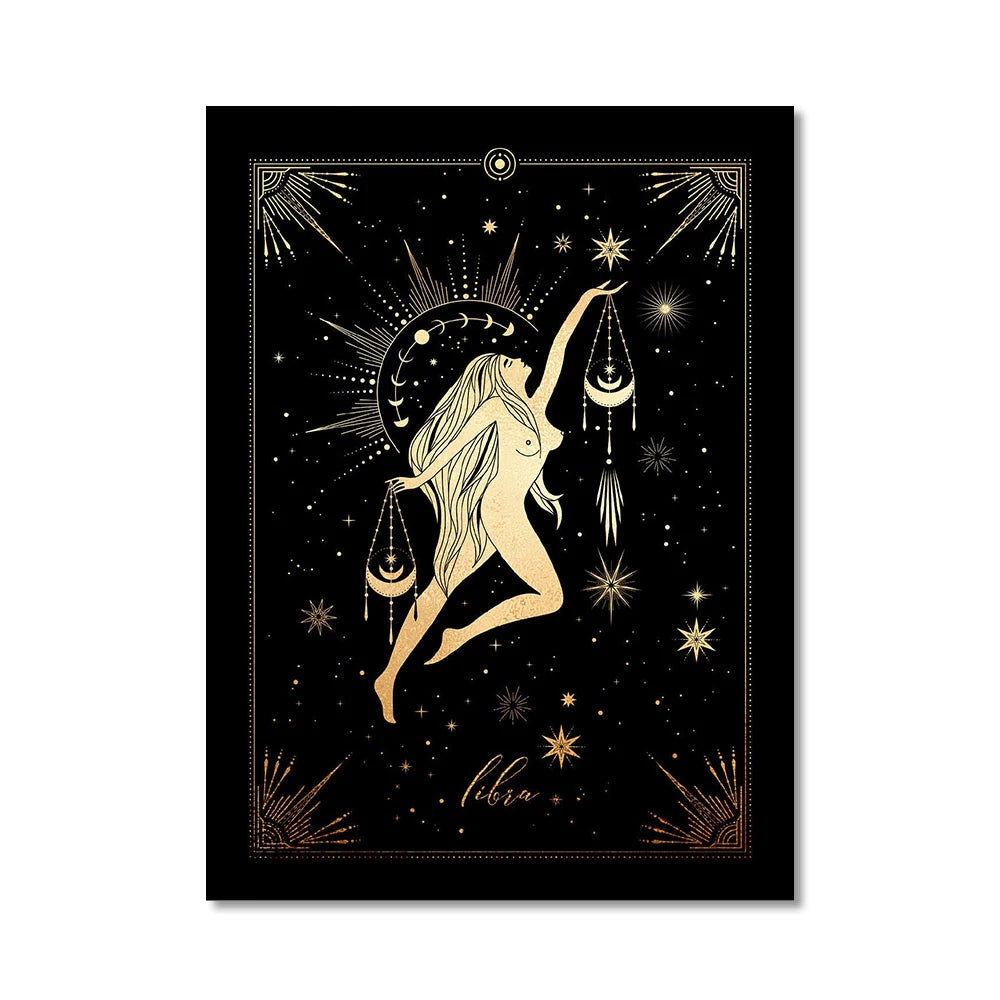 Zodiac Signs of the Feminine Canvas Print