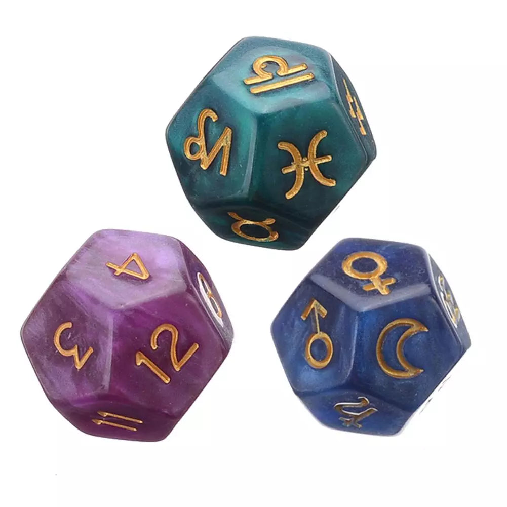 006 - Astrology Tarot Card Constellation Dice