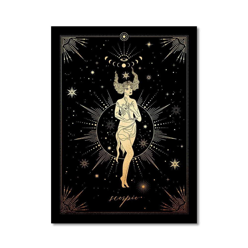 Zodiac Signs of the Feminine Canvas Print