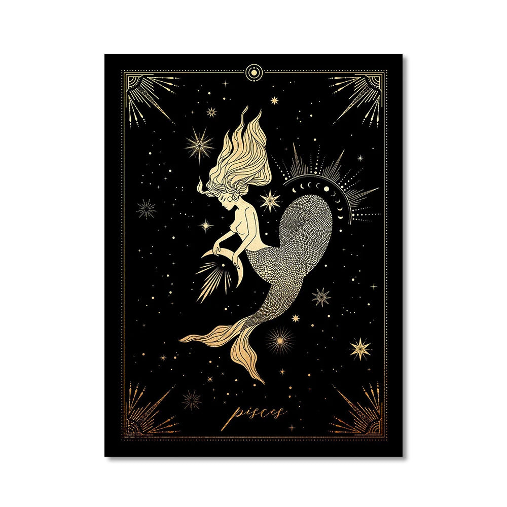 Zodiac Signs of the Feminine Canvas Print