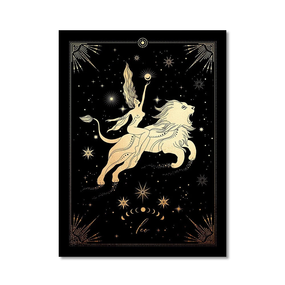 Zodiac Signs of the Feminine Canvas Print