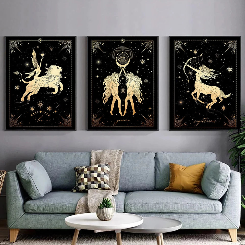 Zodiac Signs of the Feminine Canvas Print