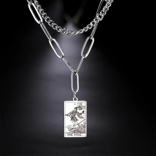 011 - Major Arcana Stainless Steel Vintage Double Chain & Choker