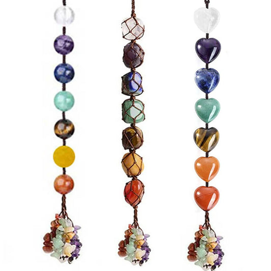 014 - 7 Chakras Natural Stones Hanging Ornament