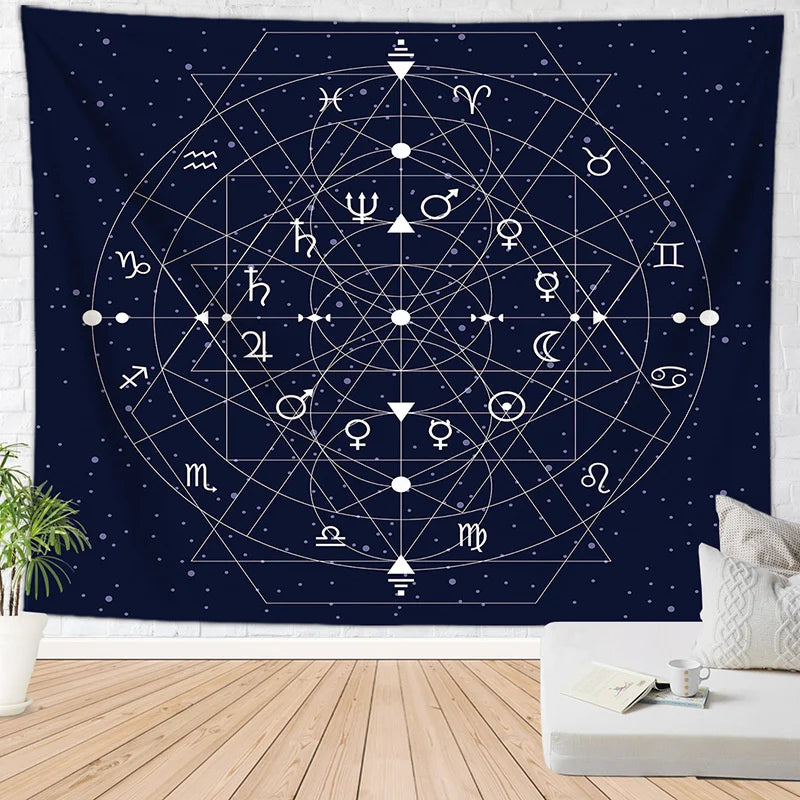 Constellation Wheel Tapestry