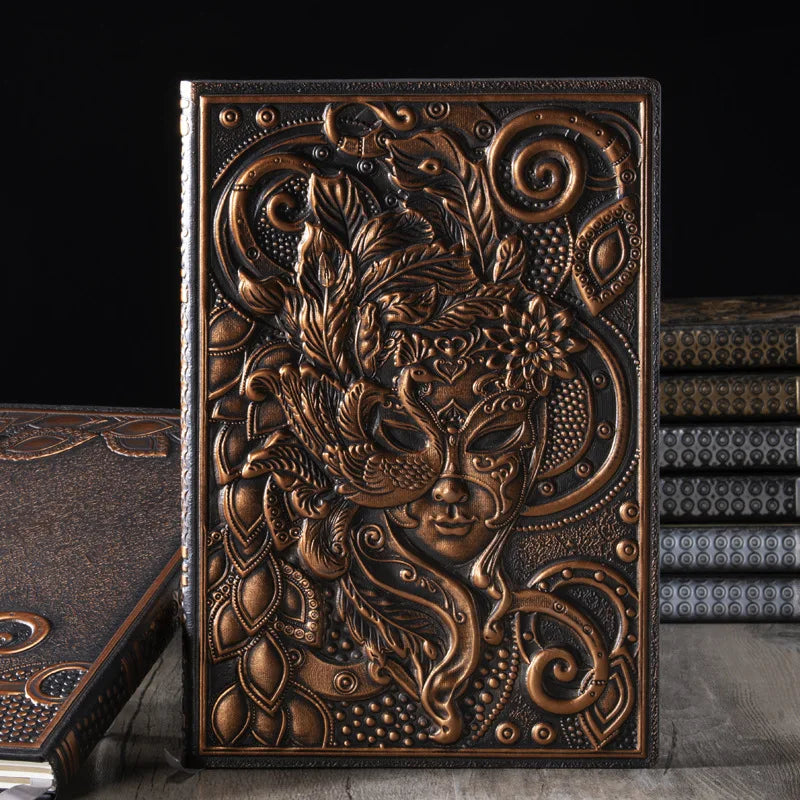 010 - Vintage Leather 3D Embossed Fantasy Journal