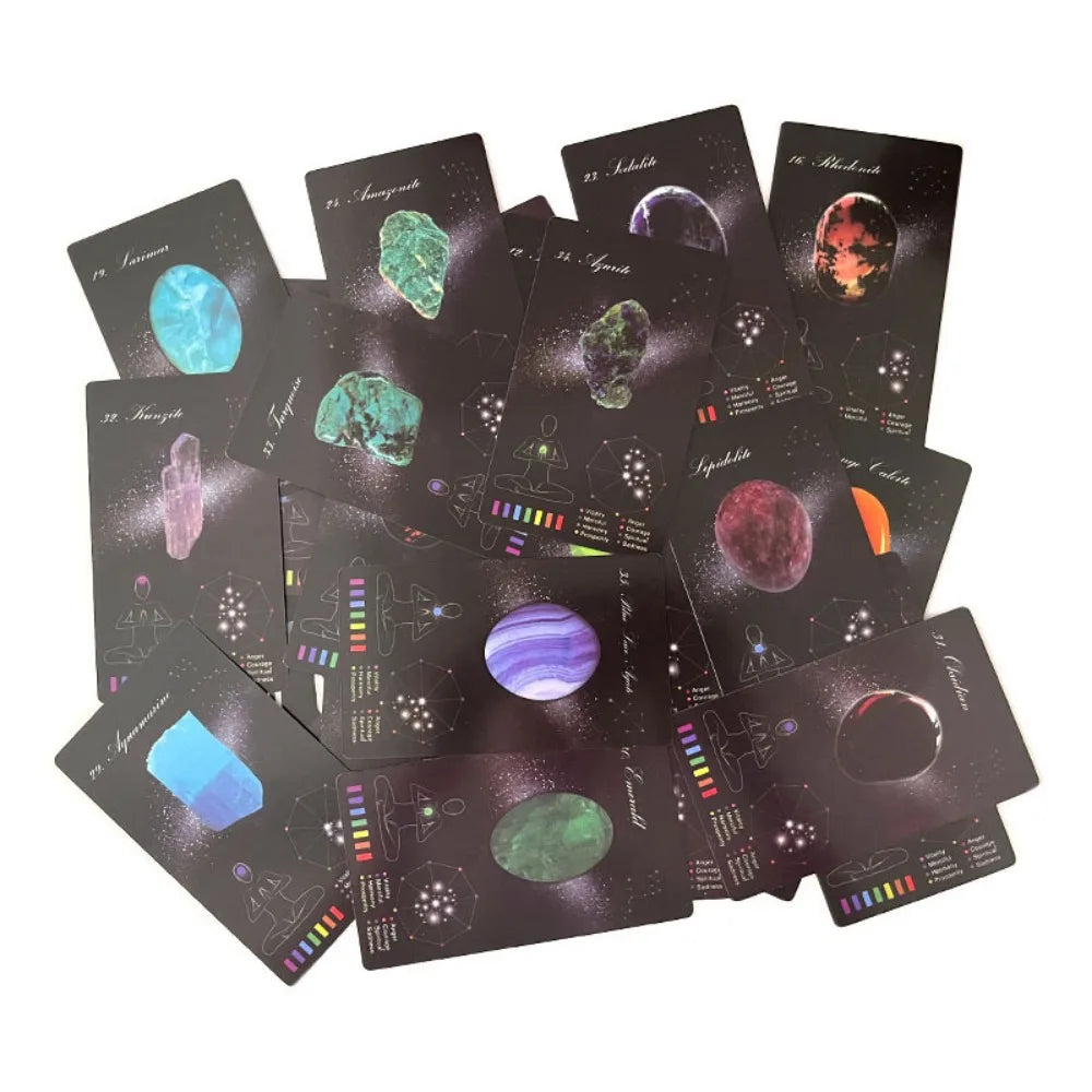 005 - Crystal Healing 59 Cards Deck | Chakra & Universe