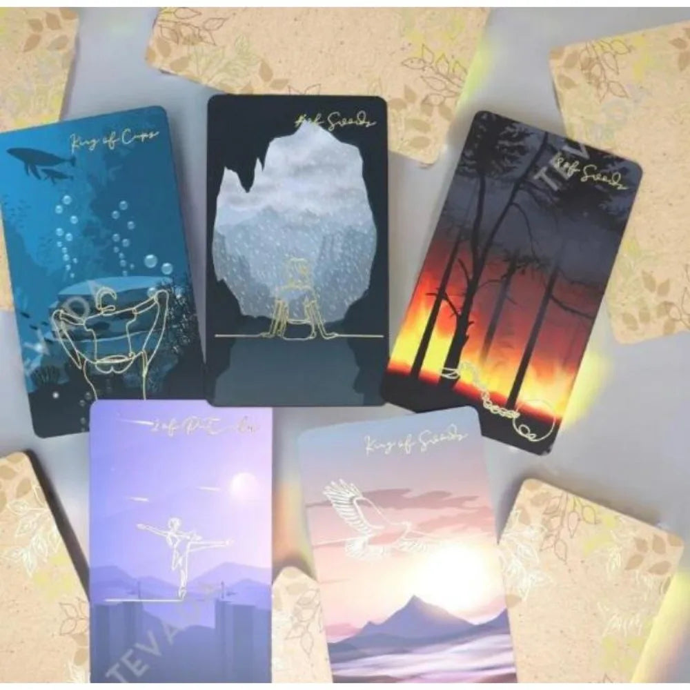 005 - Linescape "Evolution Gold" Tarot Deck for Vivid Divination