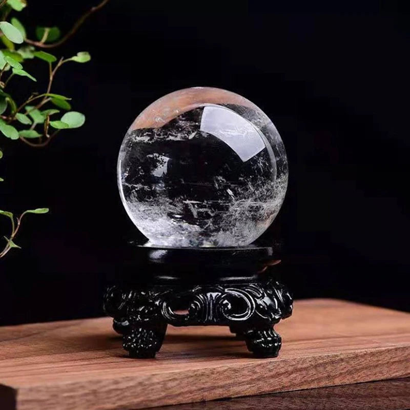 002 - Crystal Sphere Black Resin Base