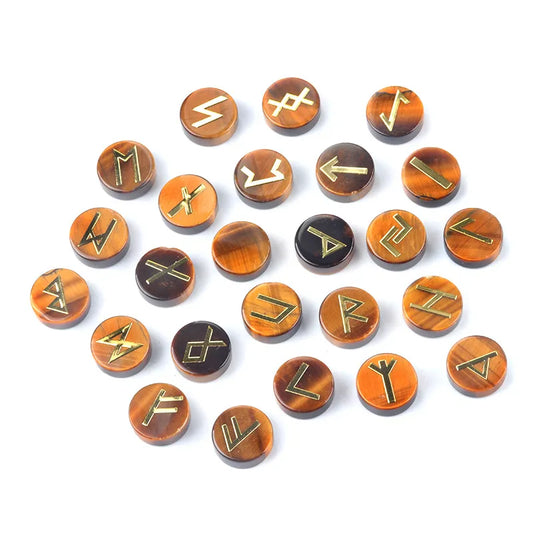 006 - Viking Natural Stone 25PC Runes Set for Divination