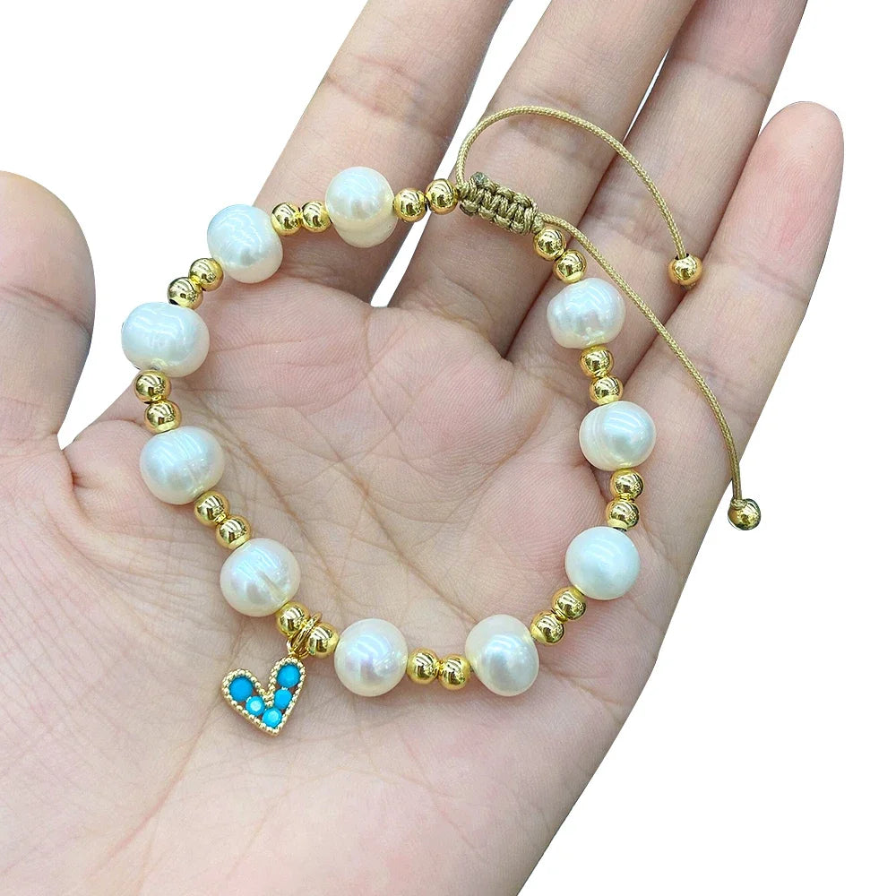 011 - Bohemian Heishi Stackable Polymer Clay & Pearl Bracelet Set