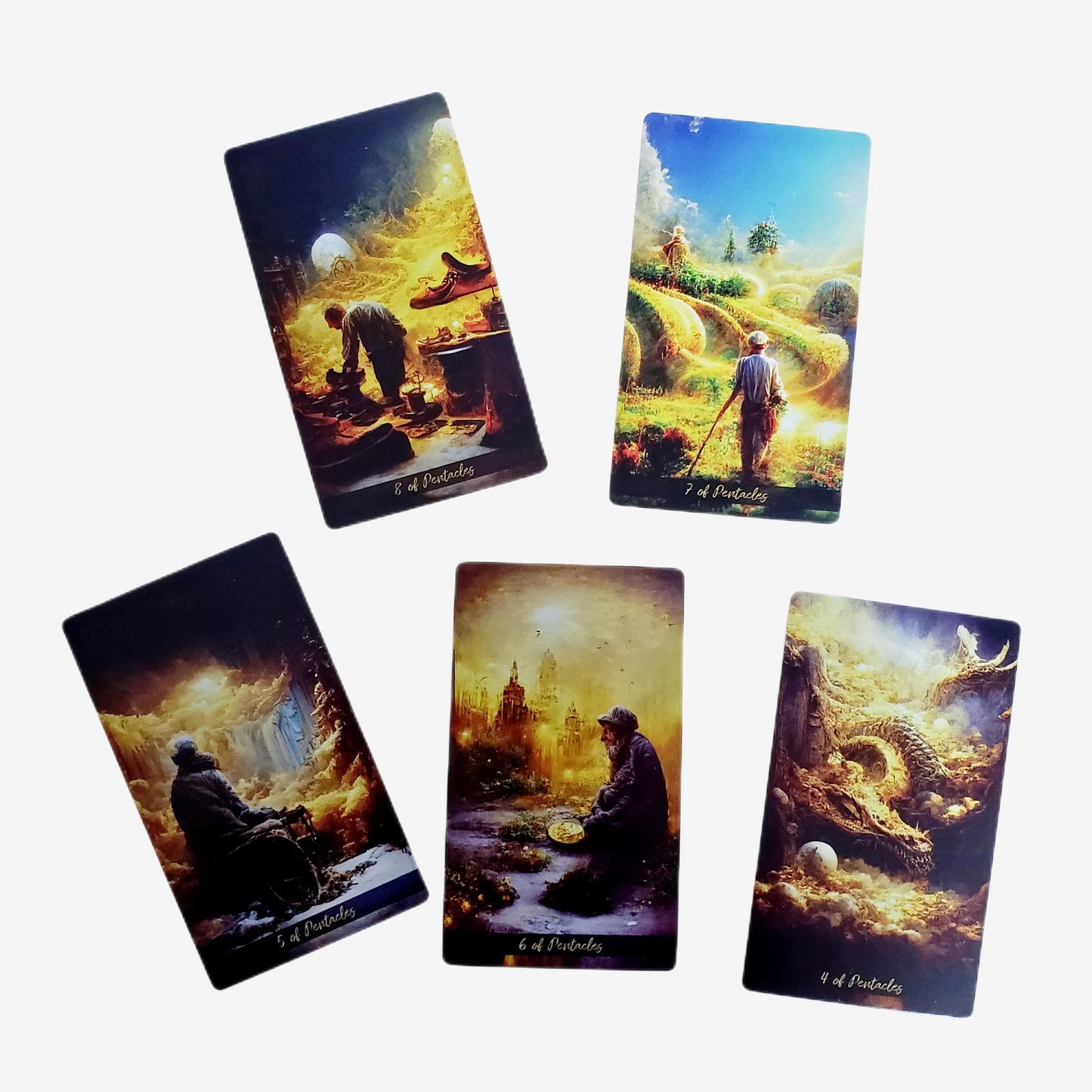 005 - Artificial Intelligence: Golden Journey Tarot Deck for Fated Divination