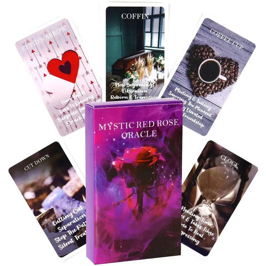 005 - Mystic Red Rose Oracle 53 Cards Deck