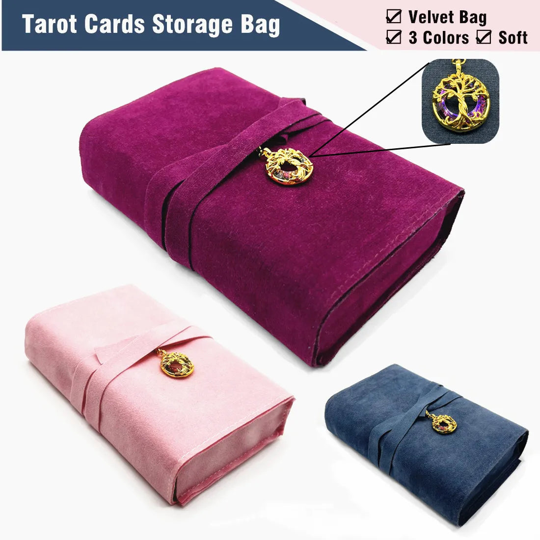 010 - Velvet Tarot and Oracle Card Deck Pouch