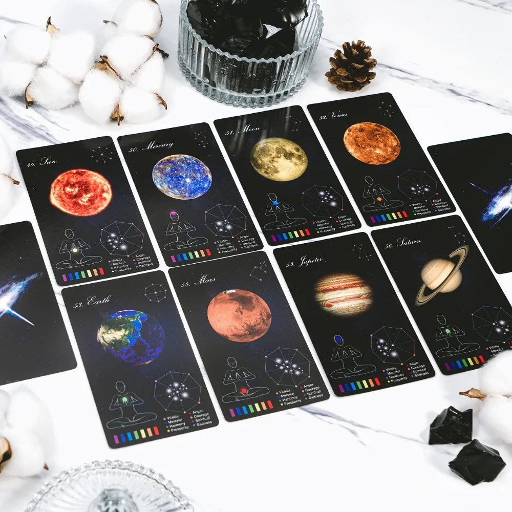 005 - Crystal Healing 59 Cards Deck | Chakra & Universe