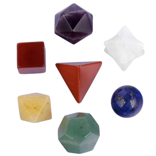 014 - 7 Chakras Sacred Geometric Crystal Stones Gift Set