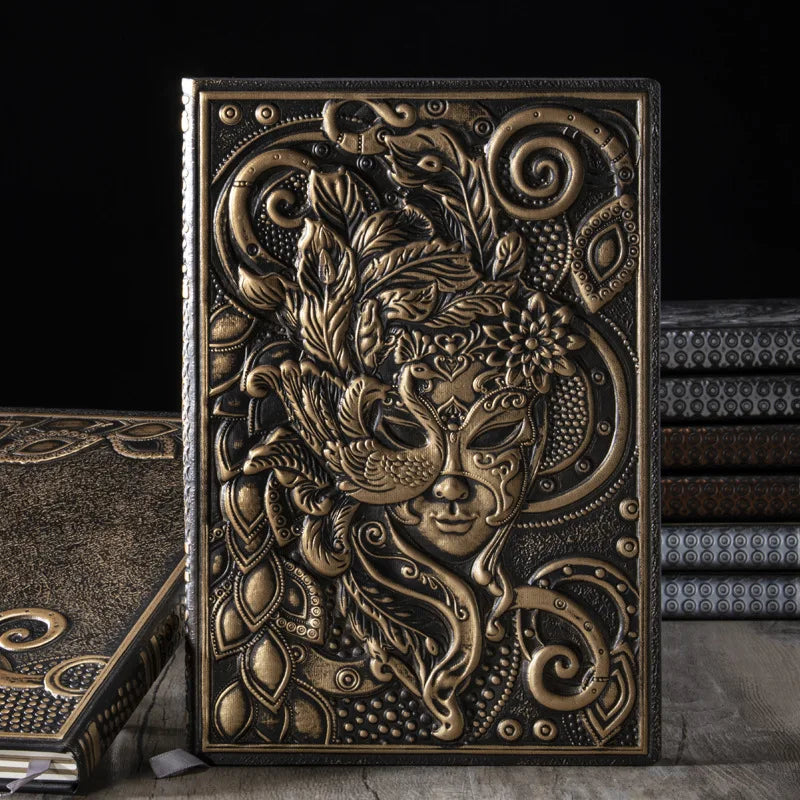 010 - Vintage Leather 3D Embossed Fantasy Journal