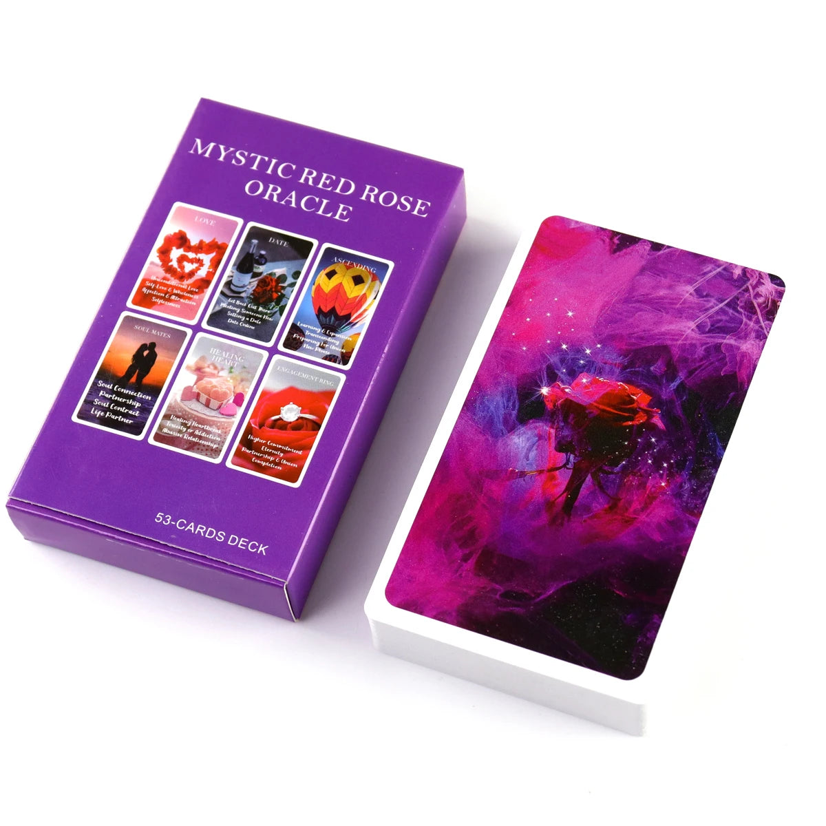 005 - Mystic Red Rose Oracle 53 Cards Deck