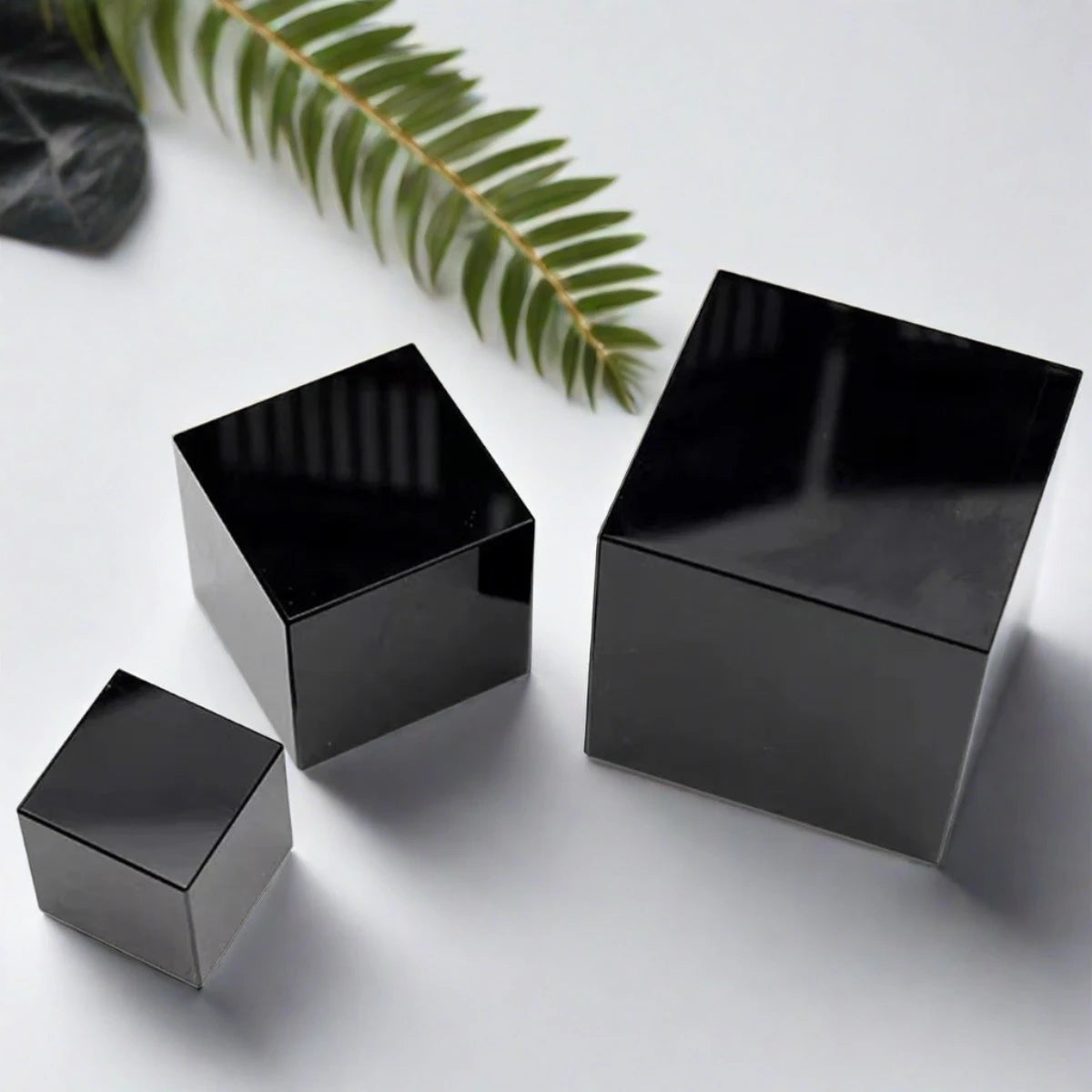 001 - Black Obsidian Cube for Scrying