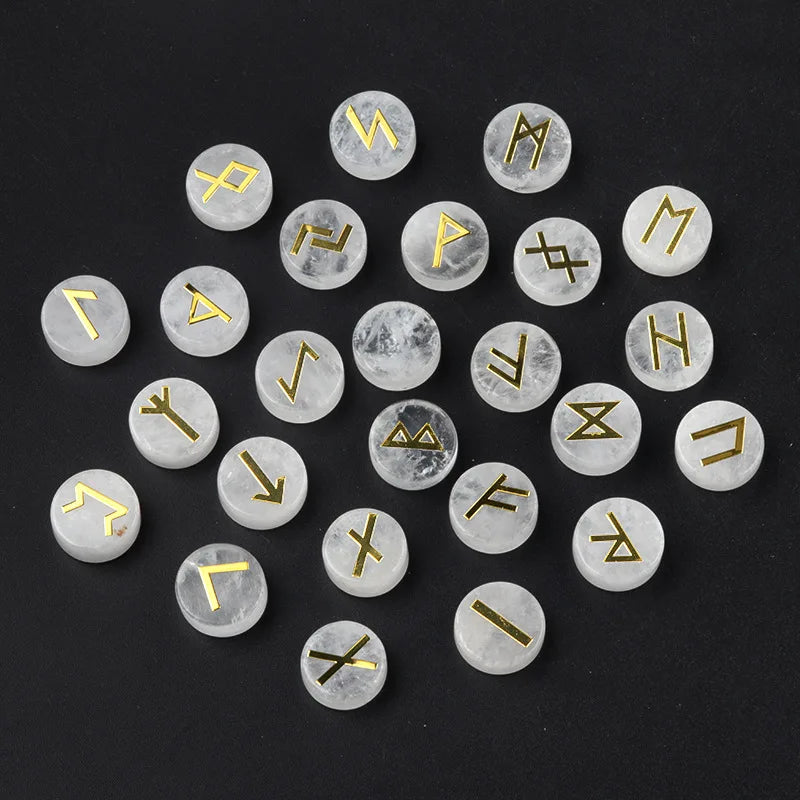 006 - Viking Natural Stone 25PC Runes Set for Divination