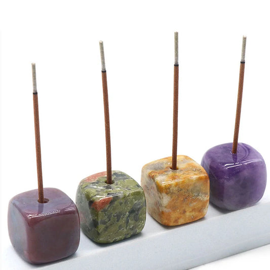 007 - Natural Quartz Crystal Square-Shaped Incense Holder