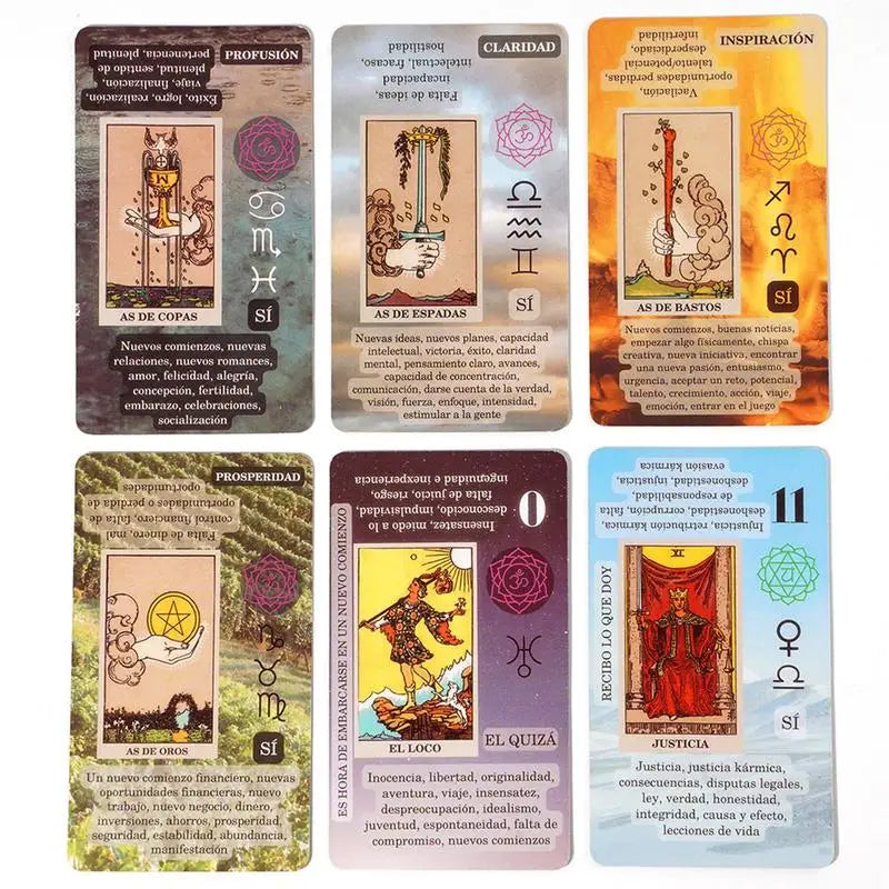 005 - Learning Tarot Deck with Keywords in Spanish