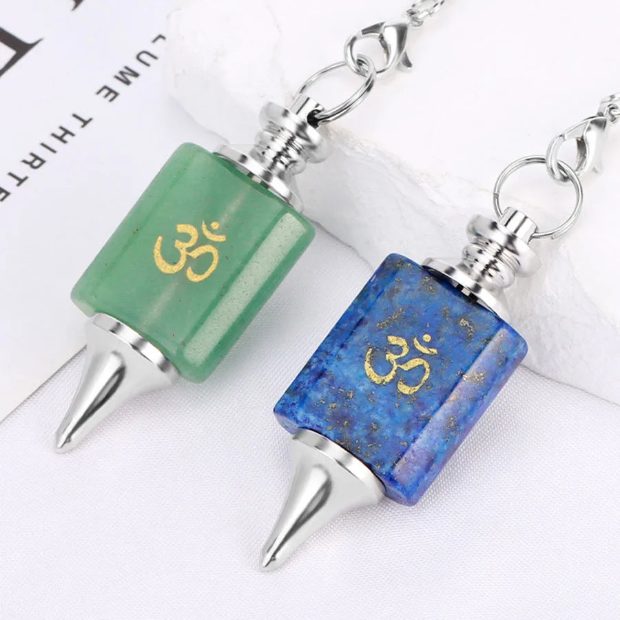 006 - Natural Quartz Crystal Chakra 3D Pendulum