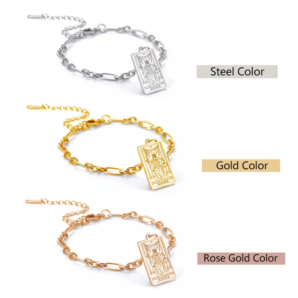 011 - Major Arcana Charmed Stainless Steel Bracelet