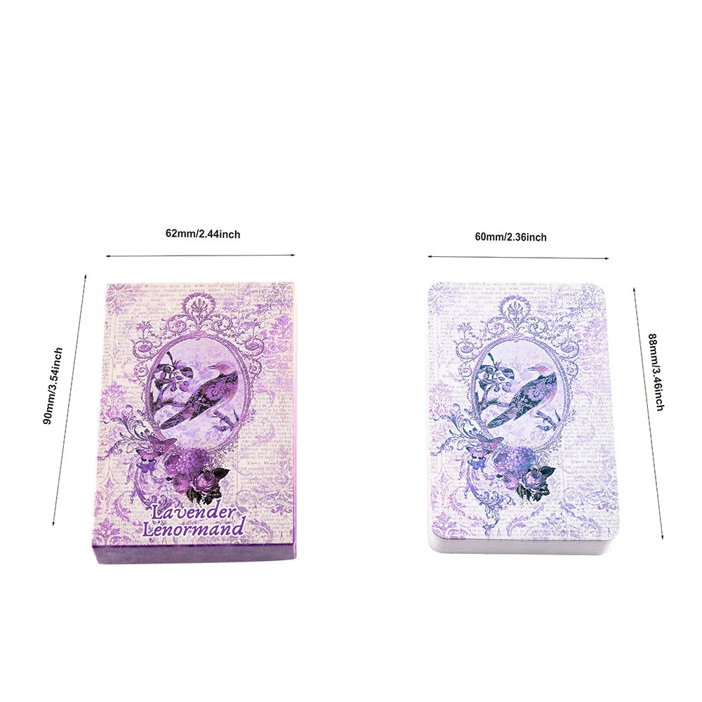 005 - Lavender Lenormand Oracle 42 Cards Deck