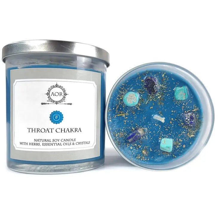 004 - Natural Soy Throat Chakra Candle by AOR