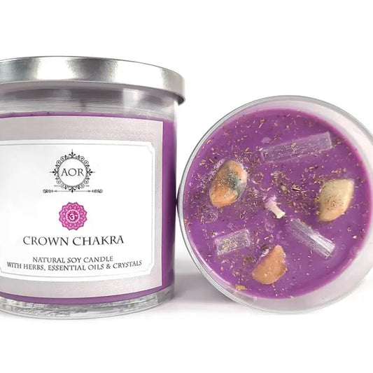 004 - Natural Soy Crown Chakra Candle by AOR