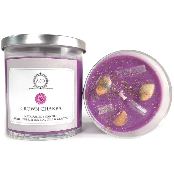 004 - Natural Soy Crown Chakra Candle by AOR